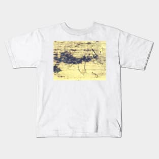 Yellow Splash Scribble and Leaf Kids T-Shirt